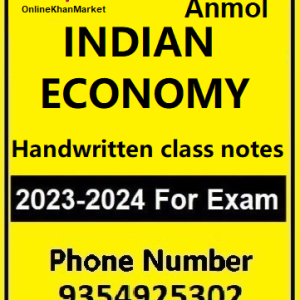 Economy Handwritten Class Notes Upendra Anmol