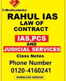LAW OF CONTRACT -RAHUL IAS PCS AND JUDICIAL SERVICES CLASS NOTES DOWNLOADED VERSION