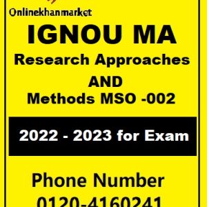 IGNOU MA Research Approaches And Methods -MSO -002