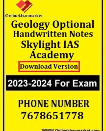 Geology Optional Handwritten Notes-Skylight IAS Academy Download Version