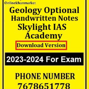 Geology Optional Handwritten Notes-Skylight IAS Academy Download Version