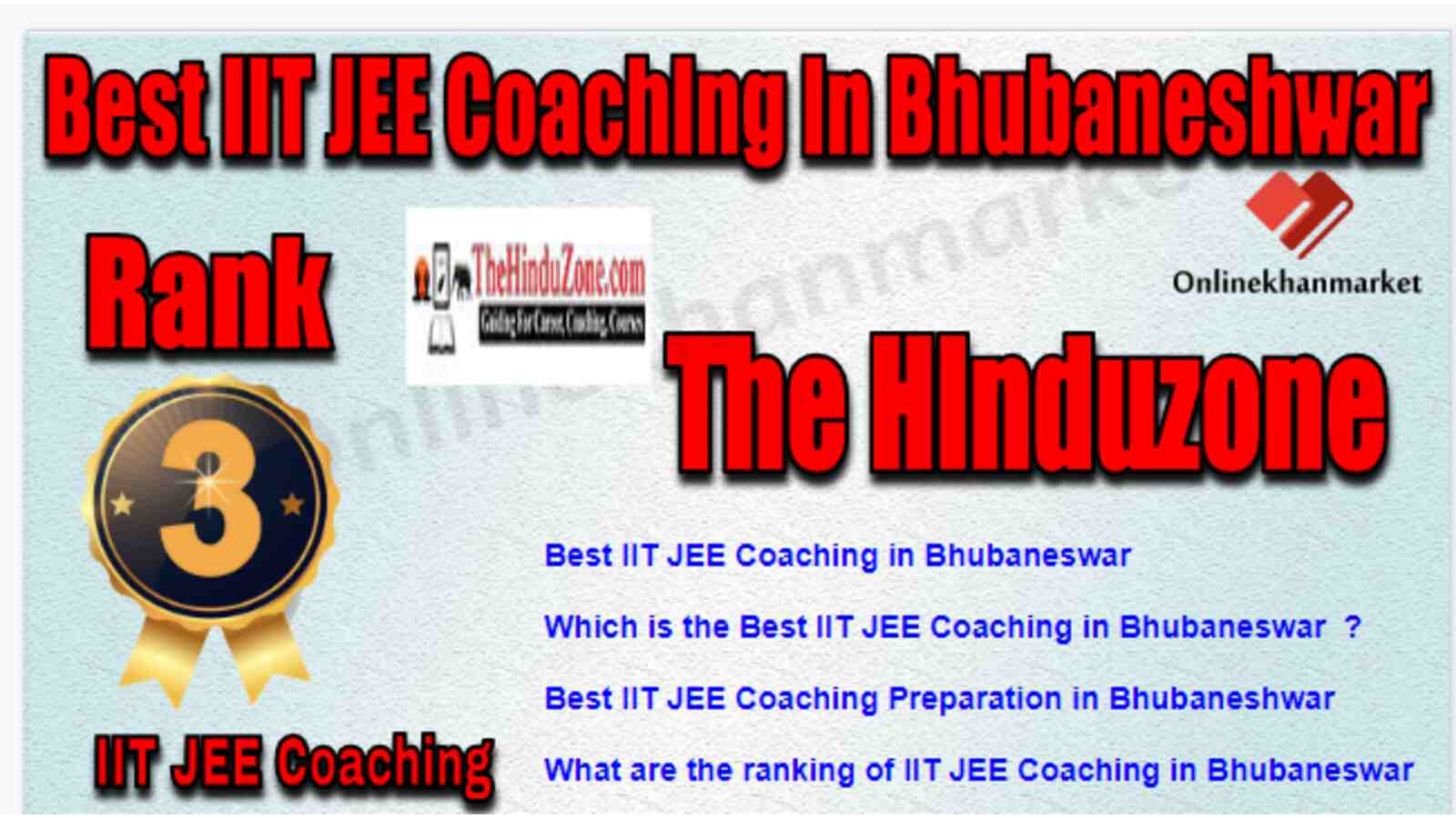 Rank 3 Best IIT JEE Coaching in Bhubaneshwar