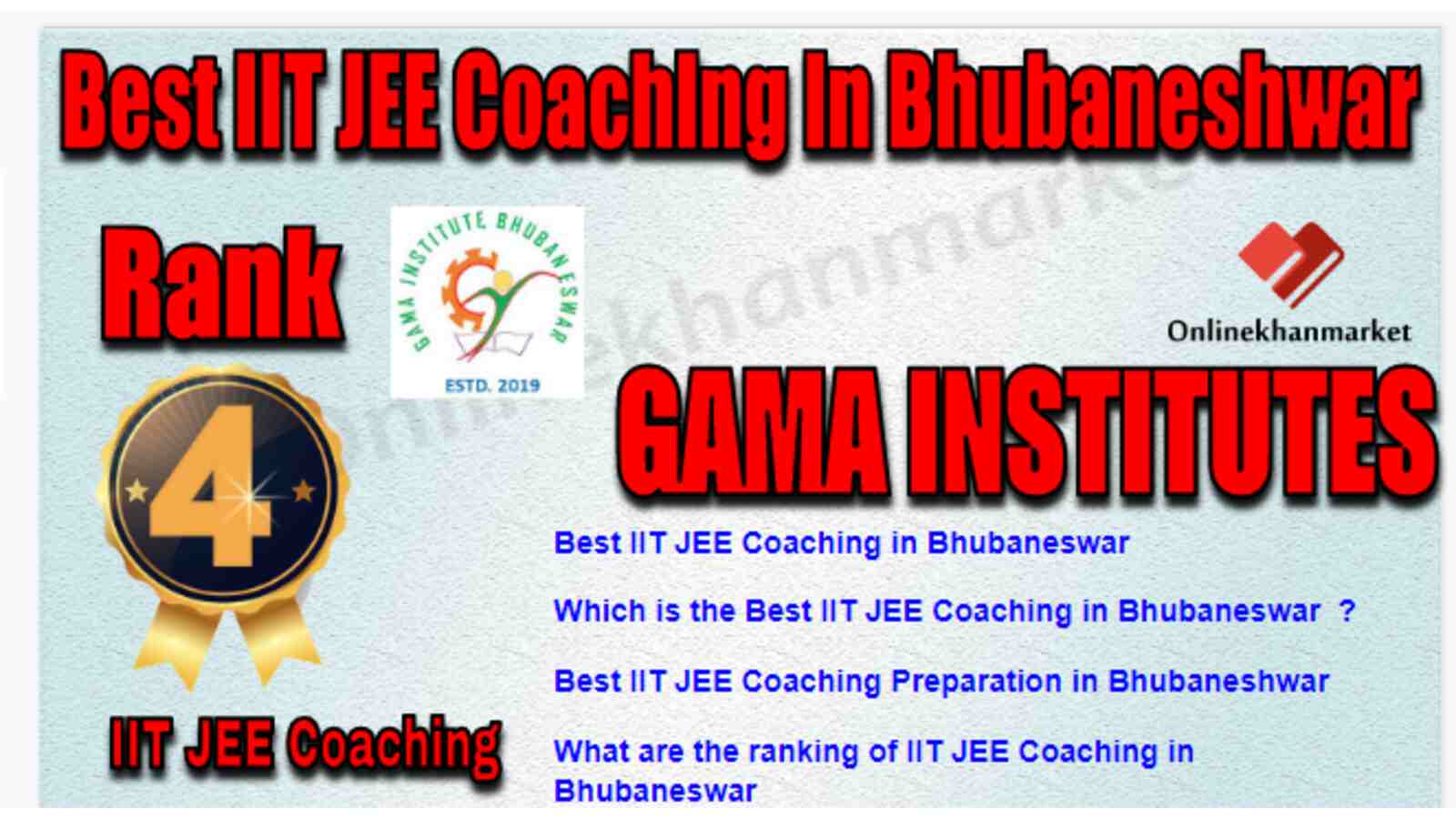 Rank 4 Best IIT JEE Coaching in Bhubaneshwar