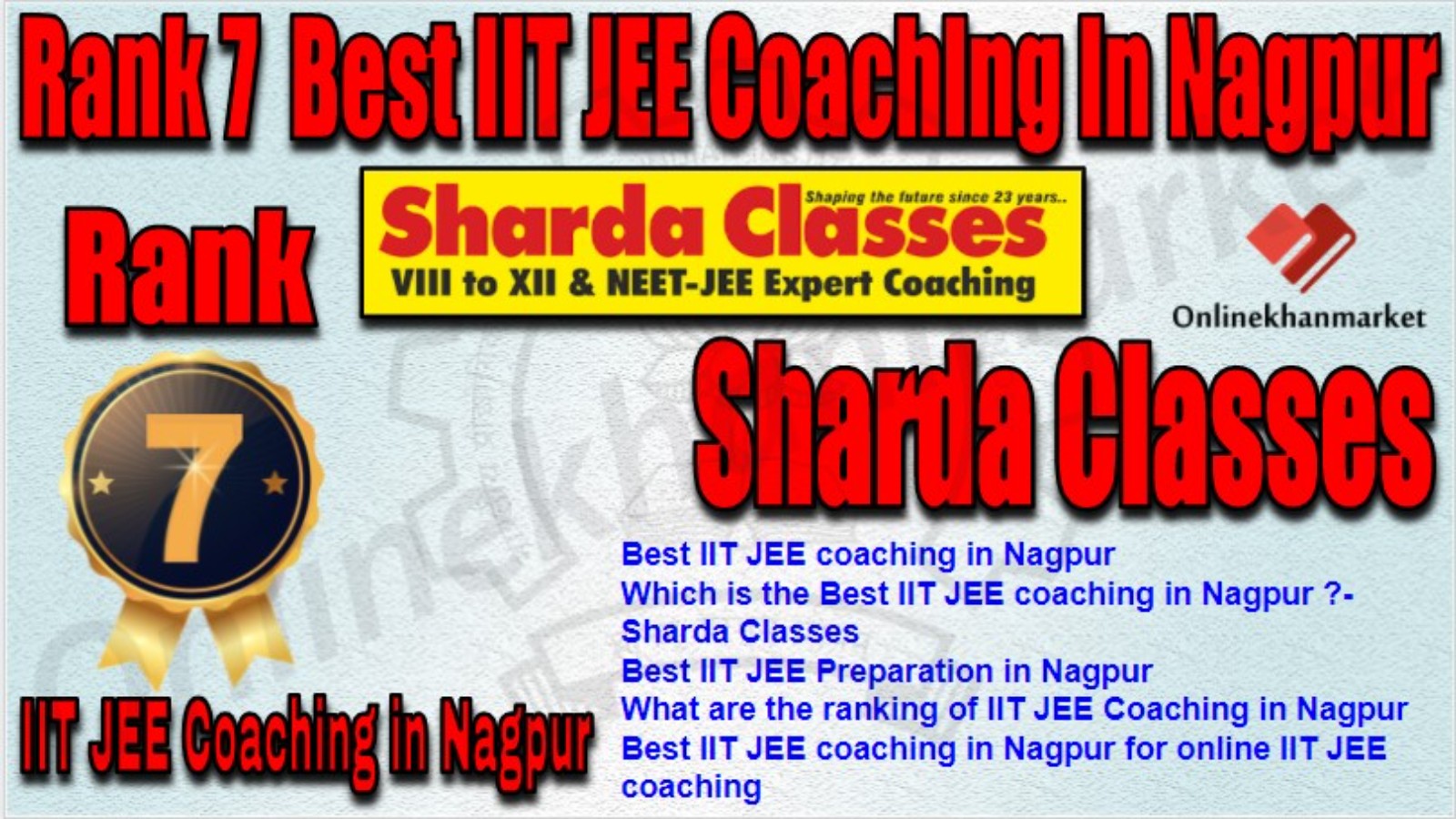 Rank 7 Best IIT JEE Coaching in nagpur 