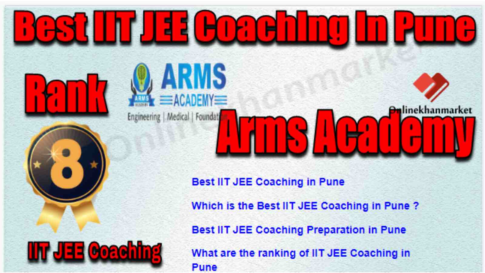 Rank 8 Best IIT JEE Coaching in Pune