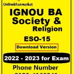 IGNOU BA Society And Religion ESO-15