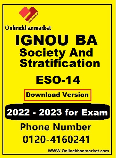 IGNOU BA Society and Stratification ESO-14