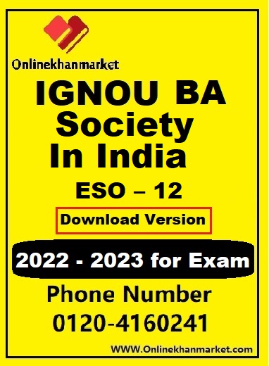 IGNOU BA Society in India ESO – 12