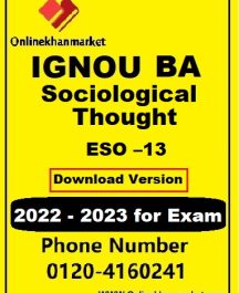 IGNOU BA Sociological Thought ESO –13