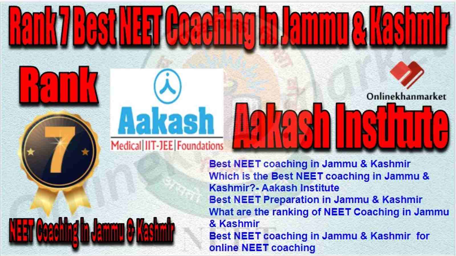Rank 7 Best NEET Coaching in jammu &kashmir