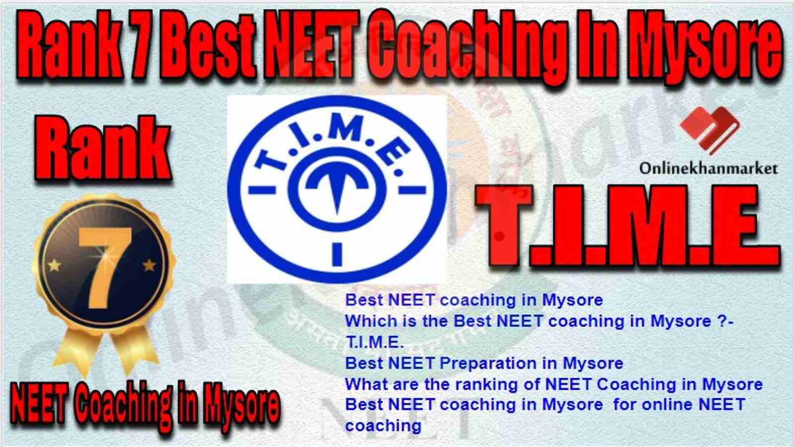 Rank 7 Best NEET Coaching Mysore