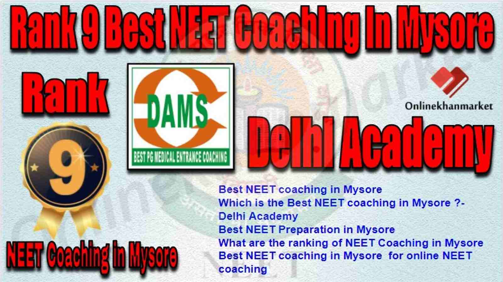 Rank 9 Best NEET Coaching Mysore
