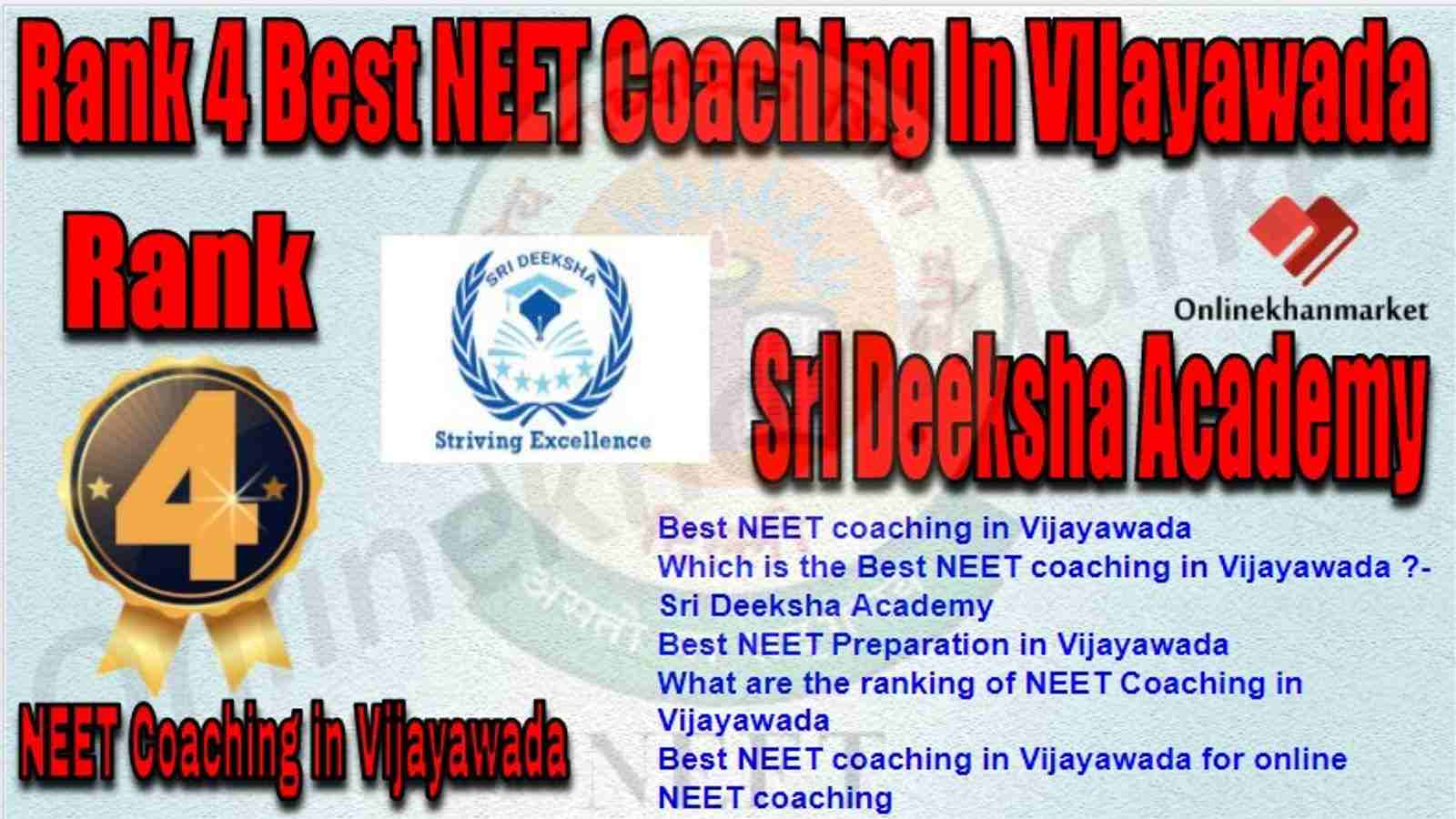Rank 4 Best NEET Coaching vijayawada