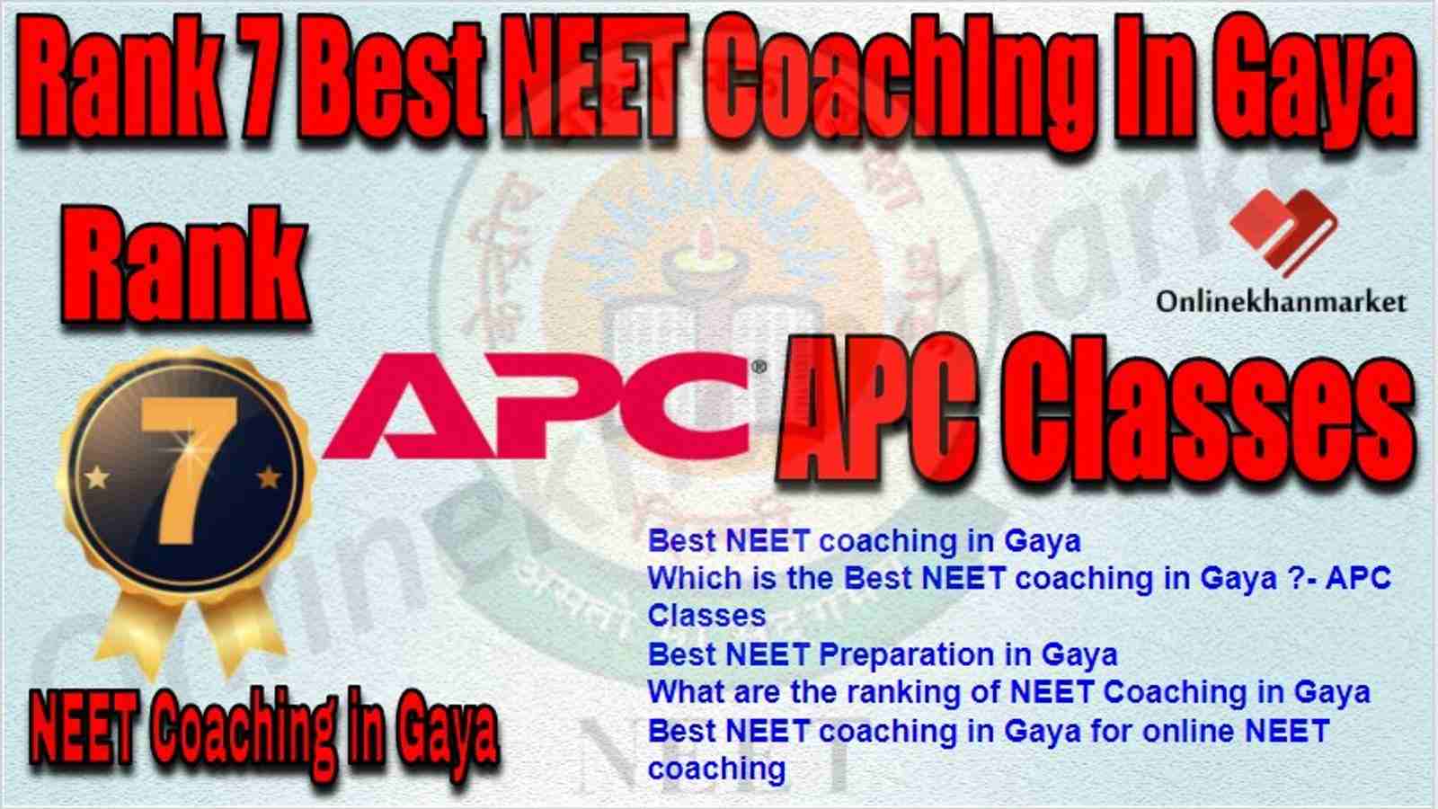 Rank 7 Best NEET Coaching Gaya