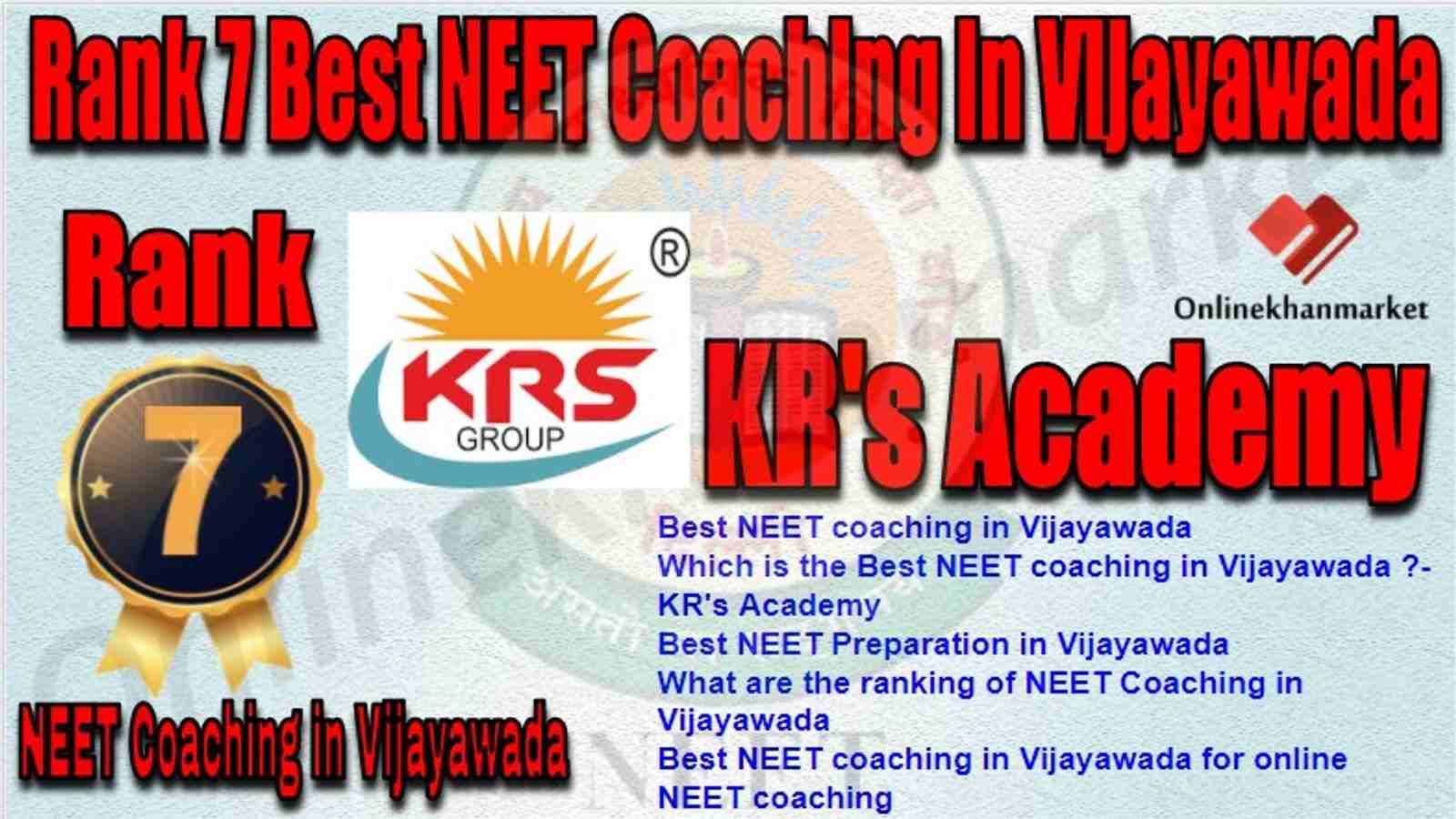 Rank 7 Best NEET Coaching vijayawada