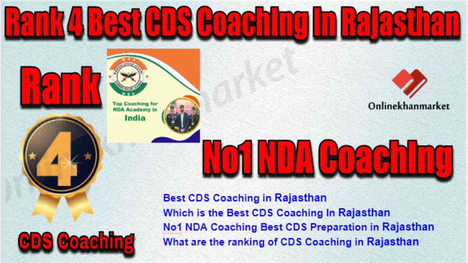 Rank 4 Best CDS Coaching in Rajasthan