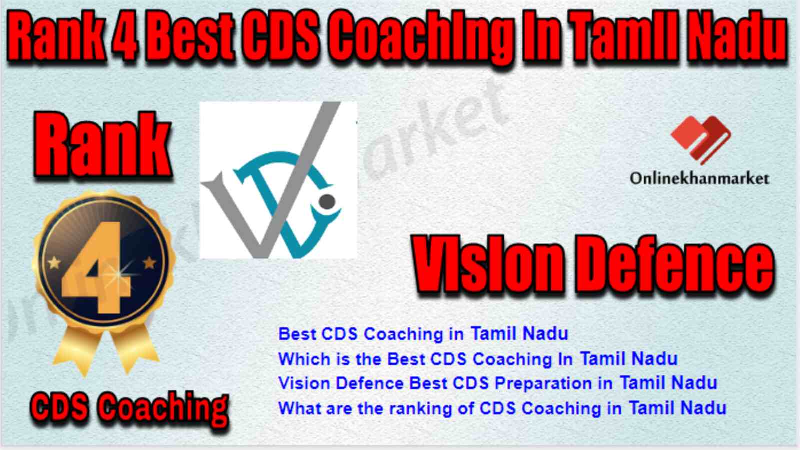 Rank 4 Best CDS Coaching in Tamil Nadu