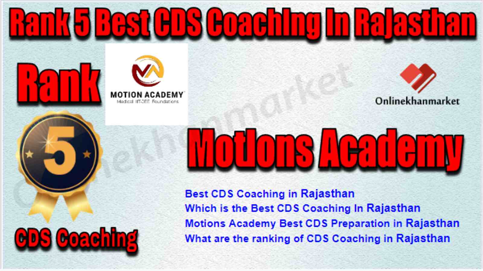 Rank 5 Best CDS Coaching in Rajasthan