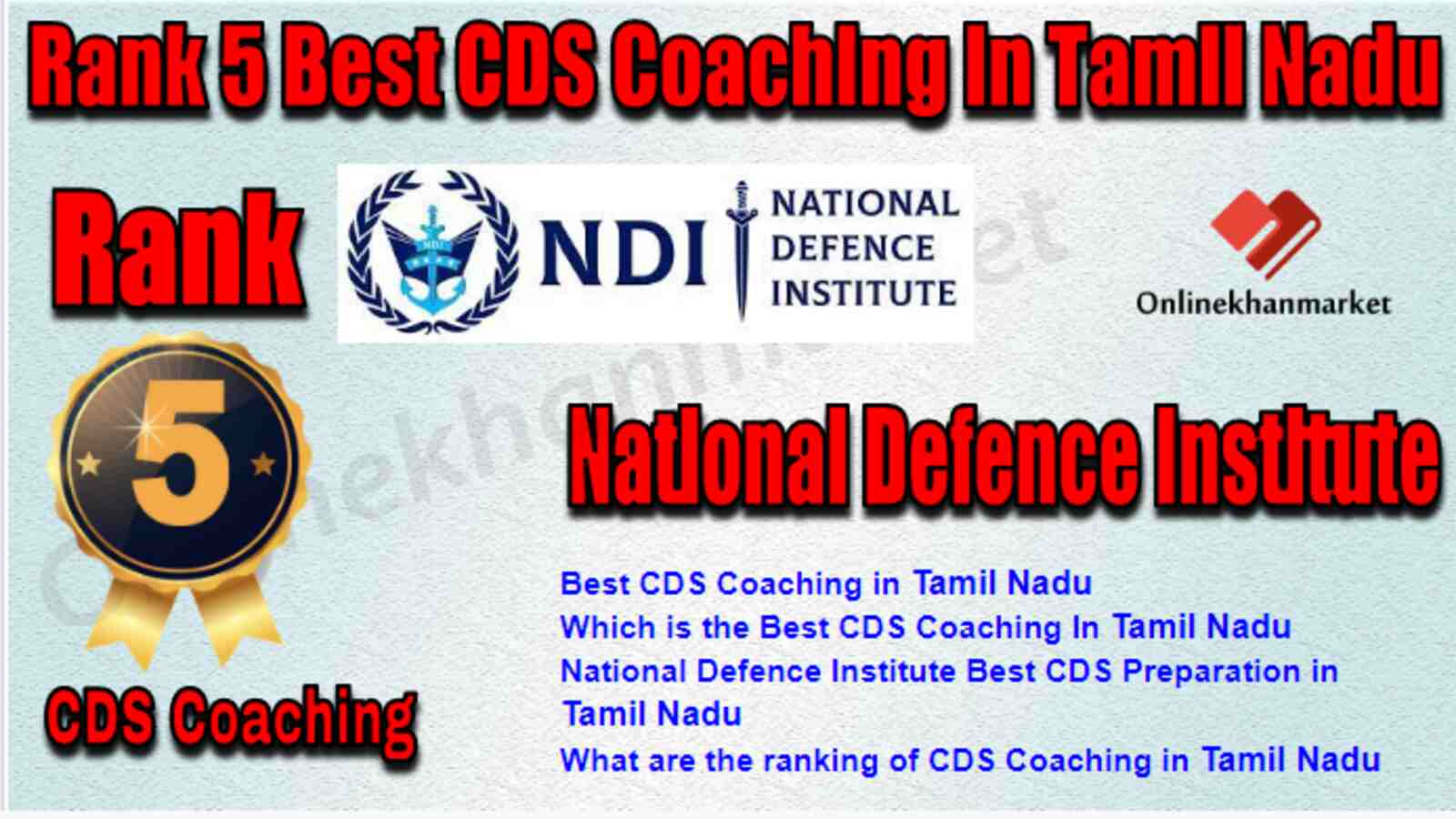 Rank 5 Best CDS Coaching in Tamil Nadu