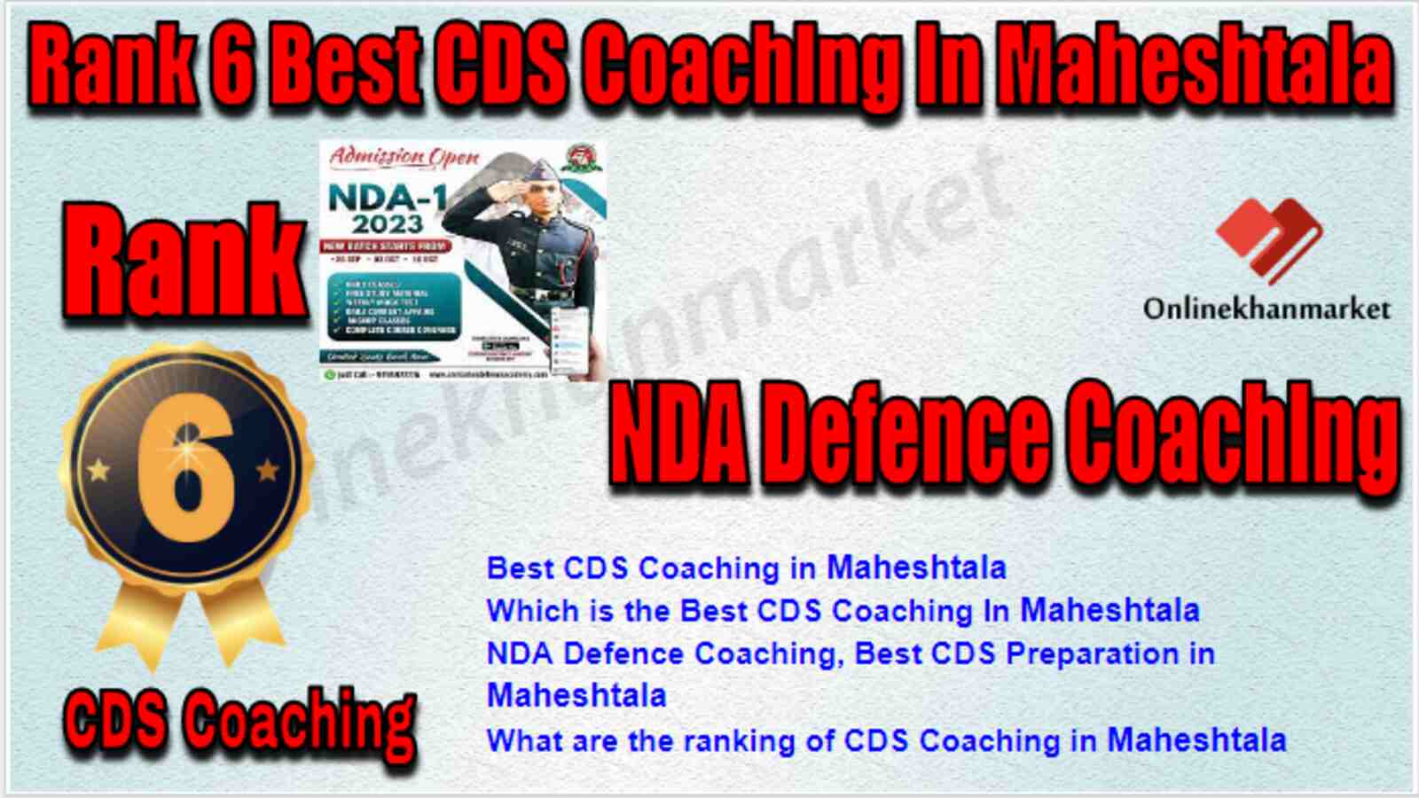 Rank 6 Best CDS Coaching in Maheshtala