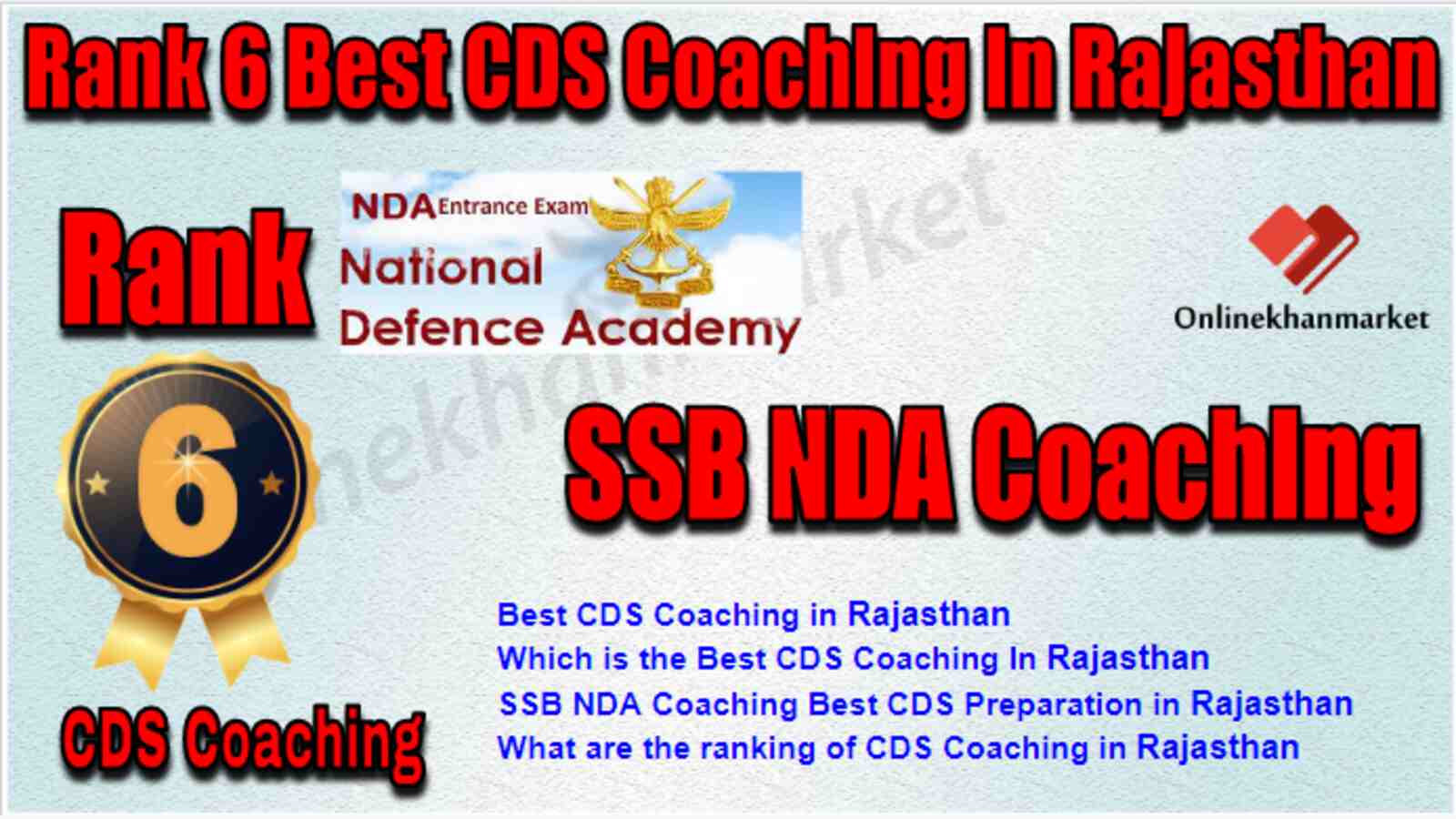 Rank 6 Best CDS Coaching in Rajasthan