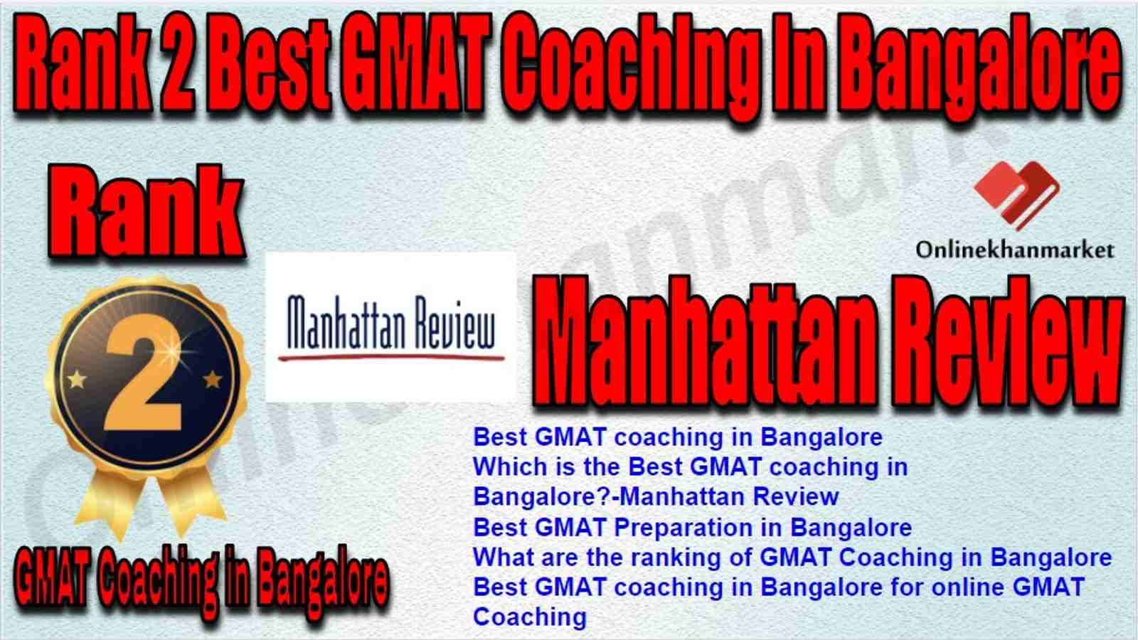 Rank 2 Best GMAT Coaching in Bangalore