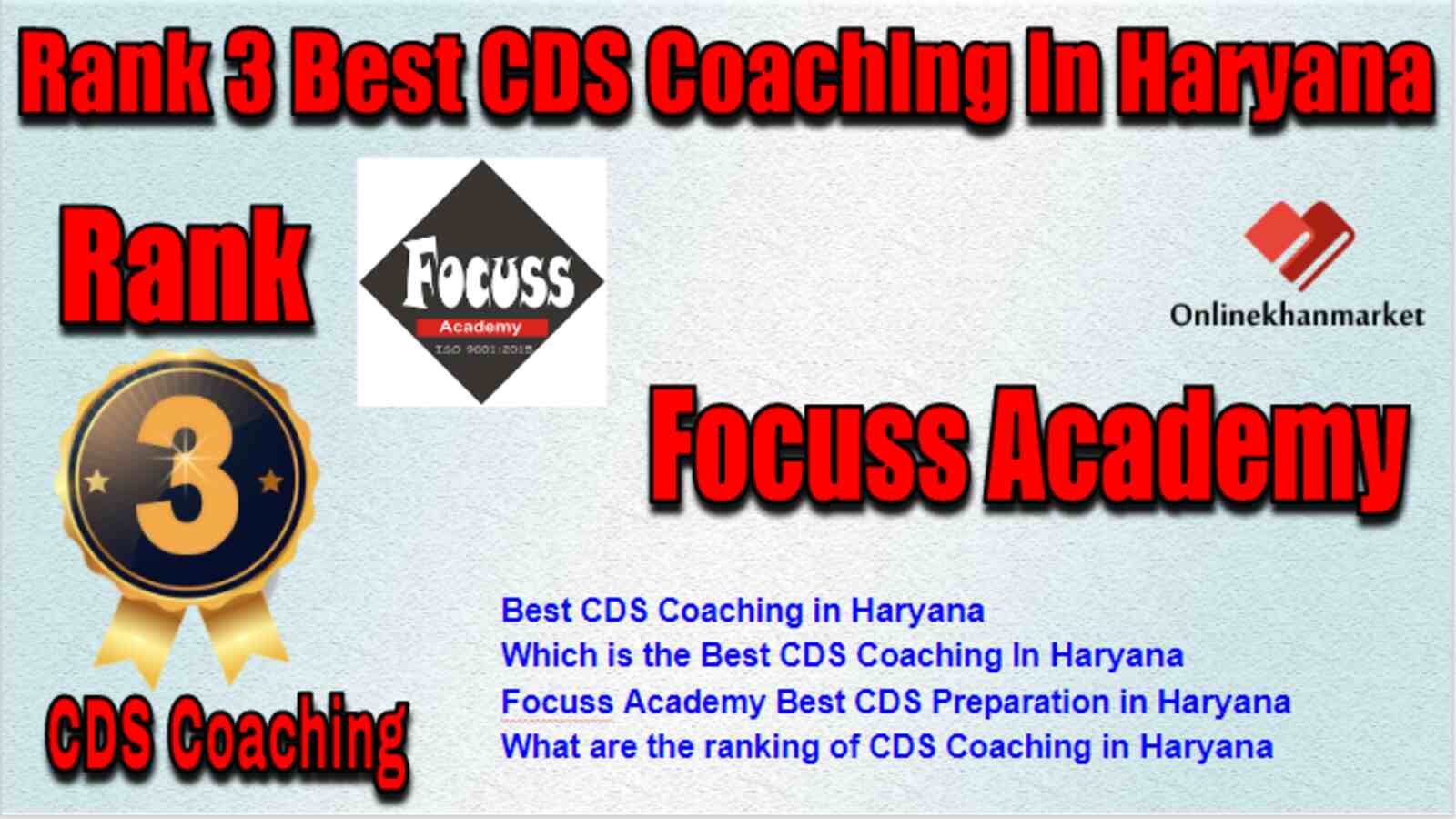 Rank 3 Best CDS Coaching in Haryana