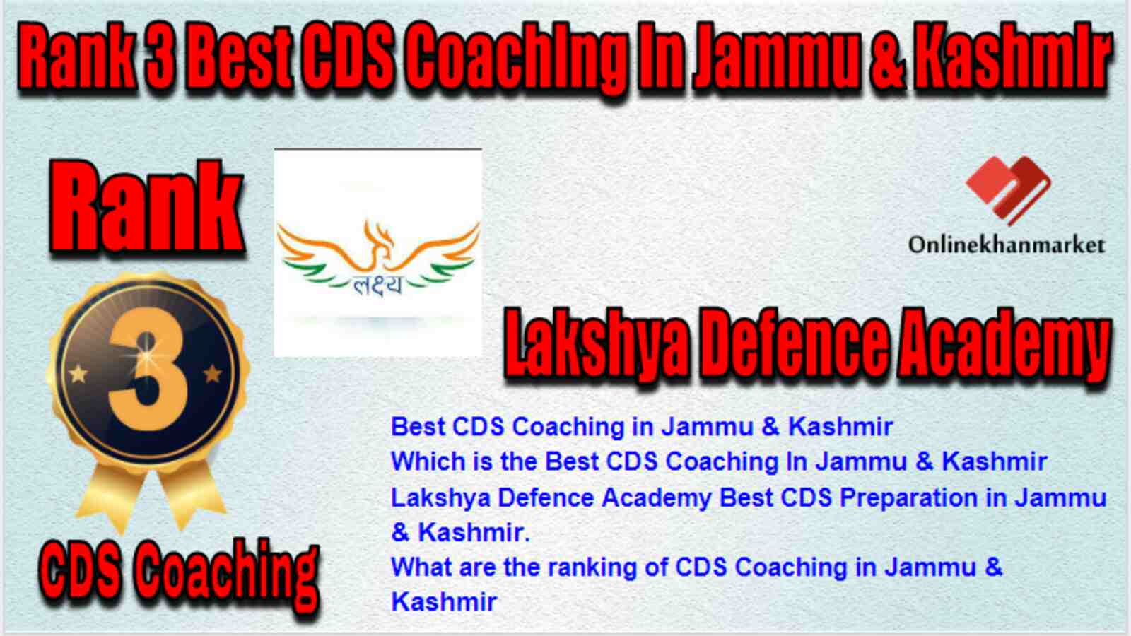 Rank 3 Best CDS Coaching in Jammu & Kashmir