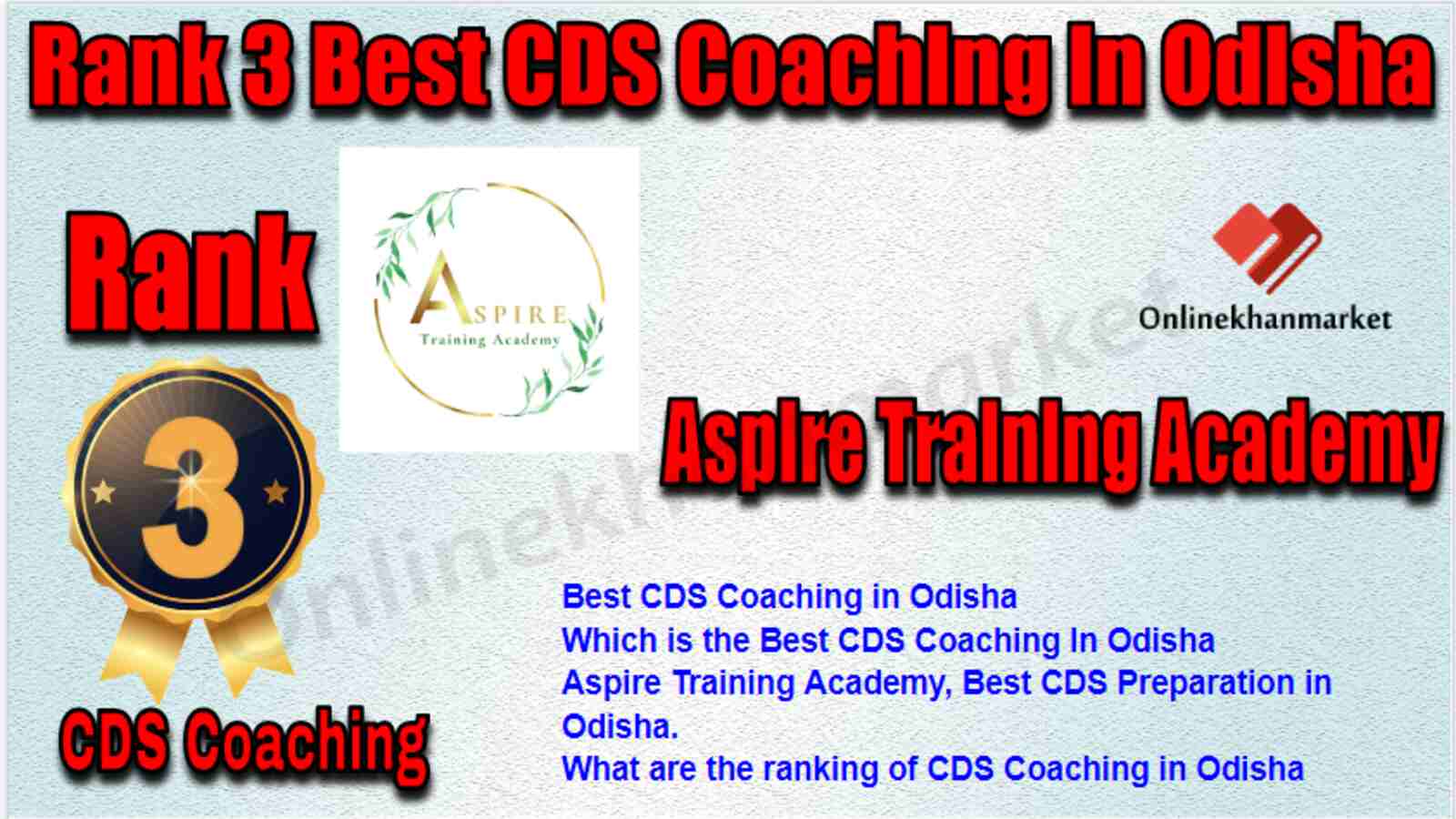Rank 3 Best CDS Coaching in Odisha
