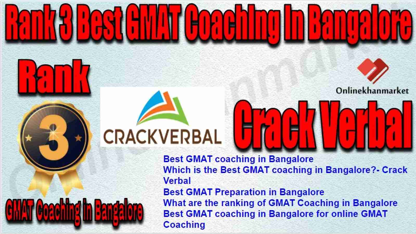 Rank 3 Best GMAT Coaching in Bangalore
