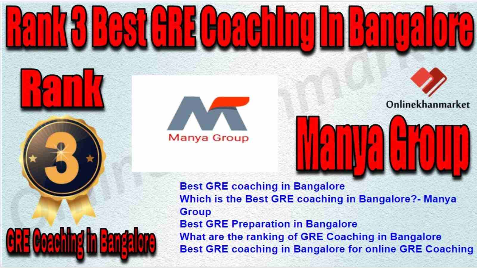 Rank 3 Best GRE Coaching in Bangalore
