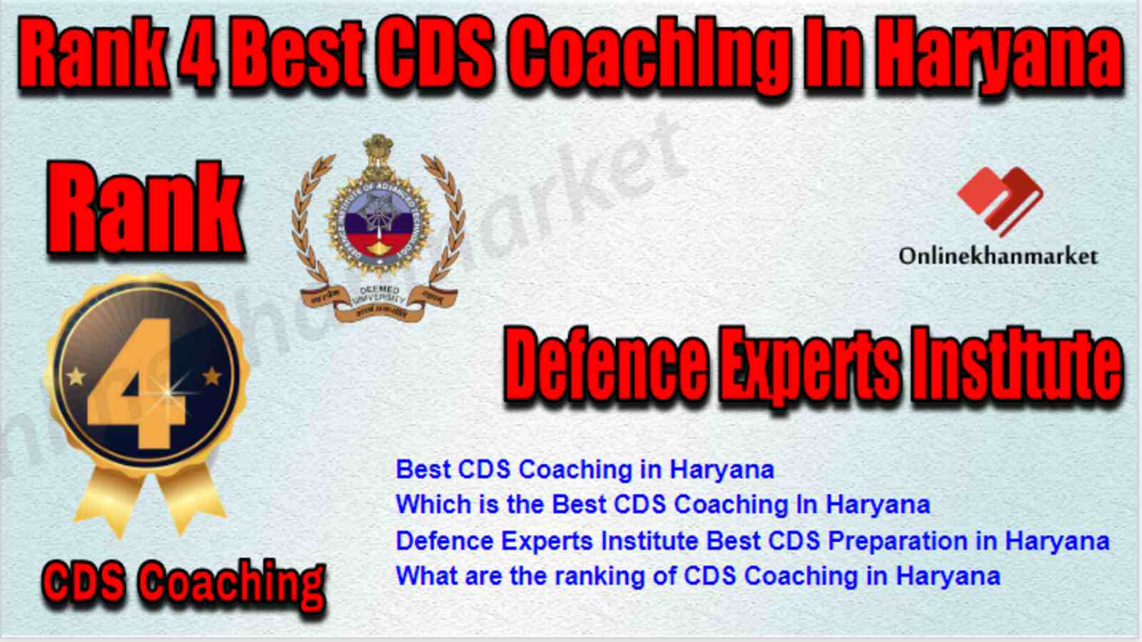 Rank 4 Best CDS Coaching in Haryana