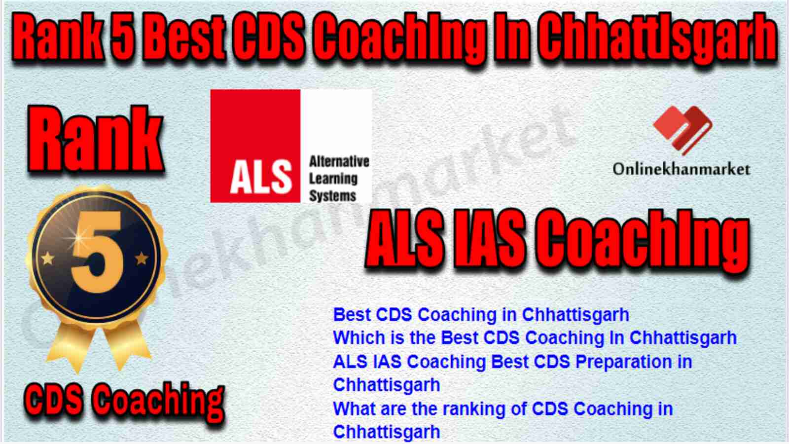 Rank 5 Best CDS Coaching in Chhattisgarh