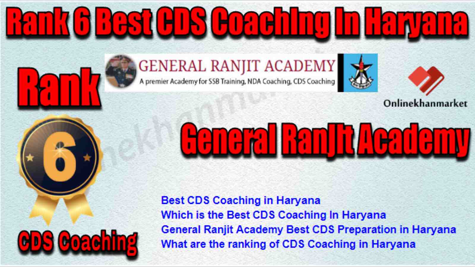 Rank 6 Best CDS Coaching in Haryana