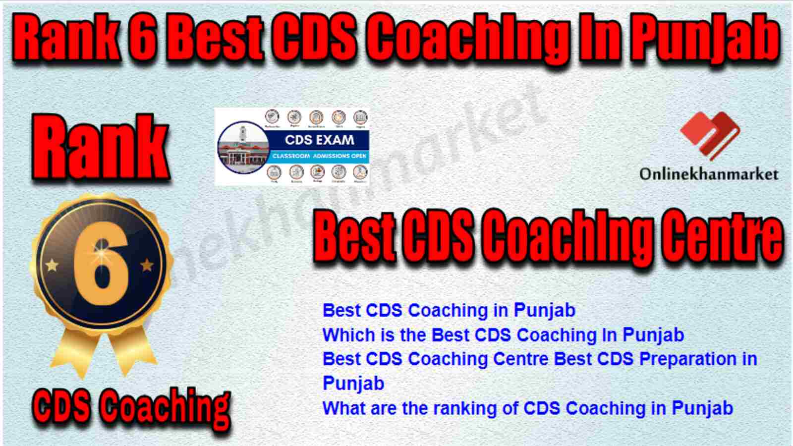 Rank 6 Best CDS Coaching in Punjab