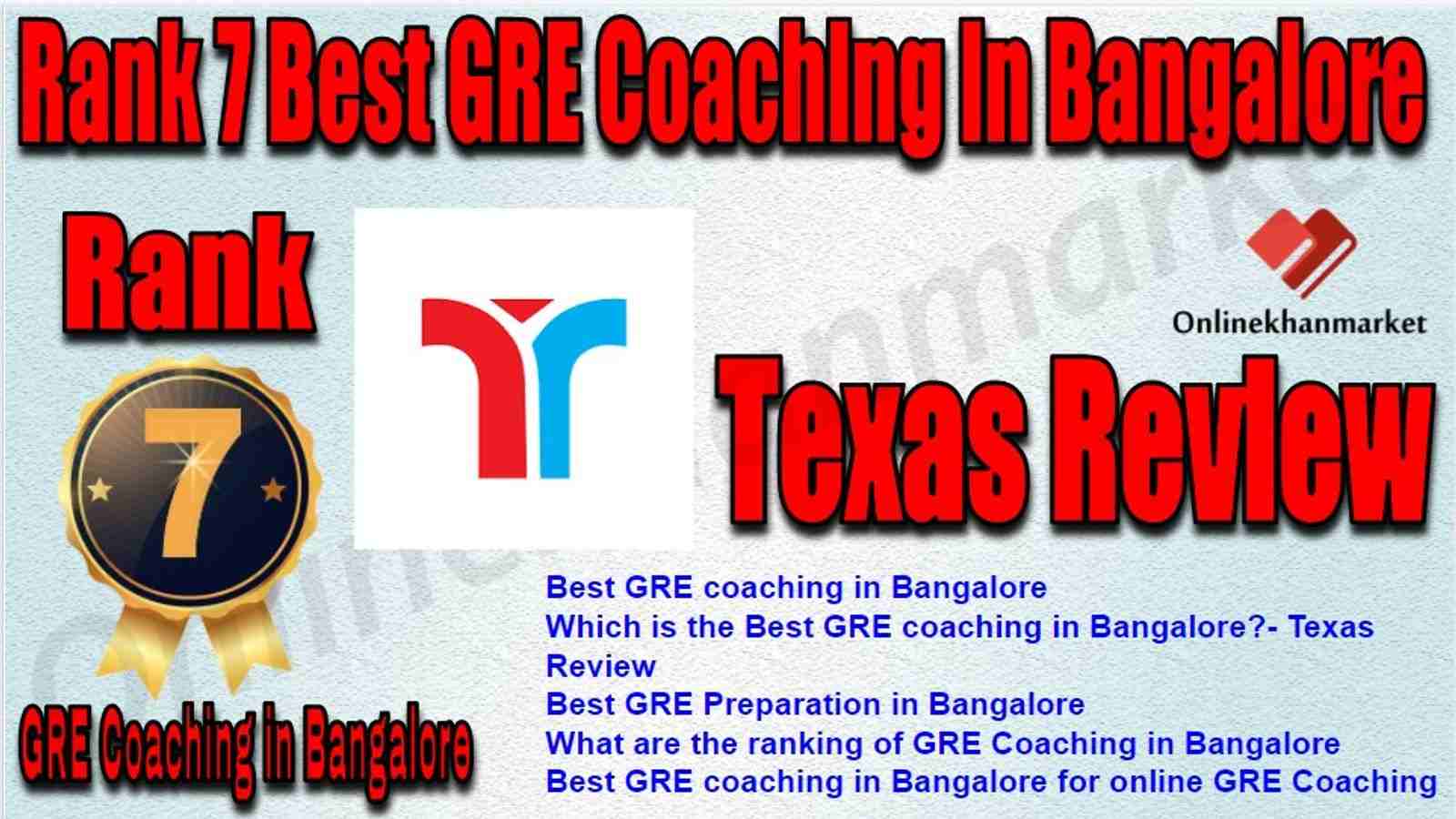 Rank 7 Best GRE Coaching in Bangalore