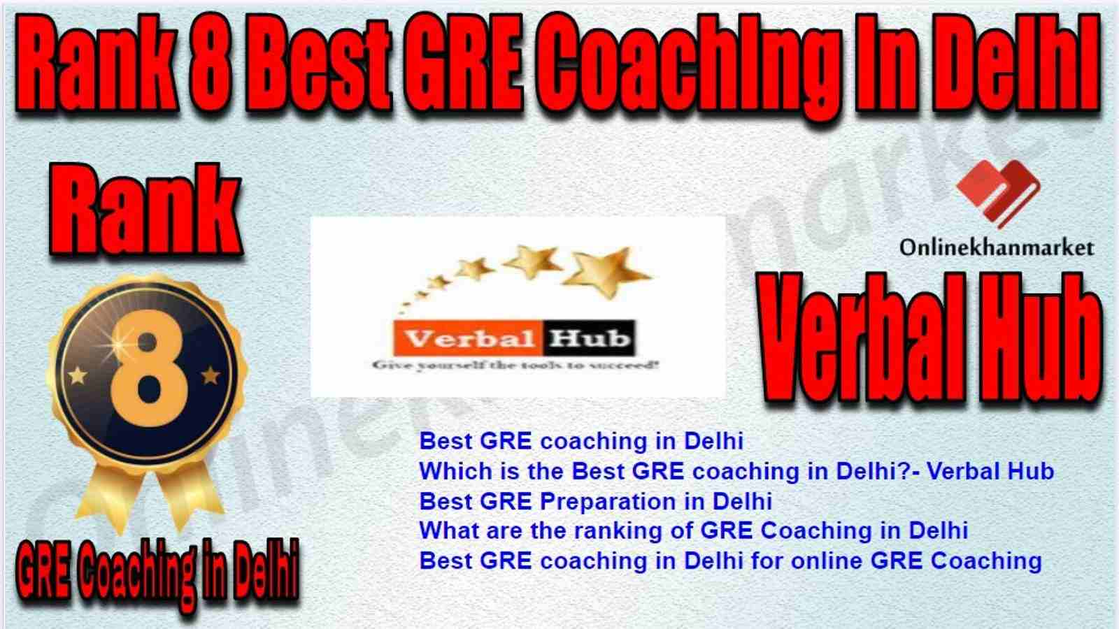Rank 8 Best GRE Coaching in Delhi
