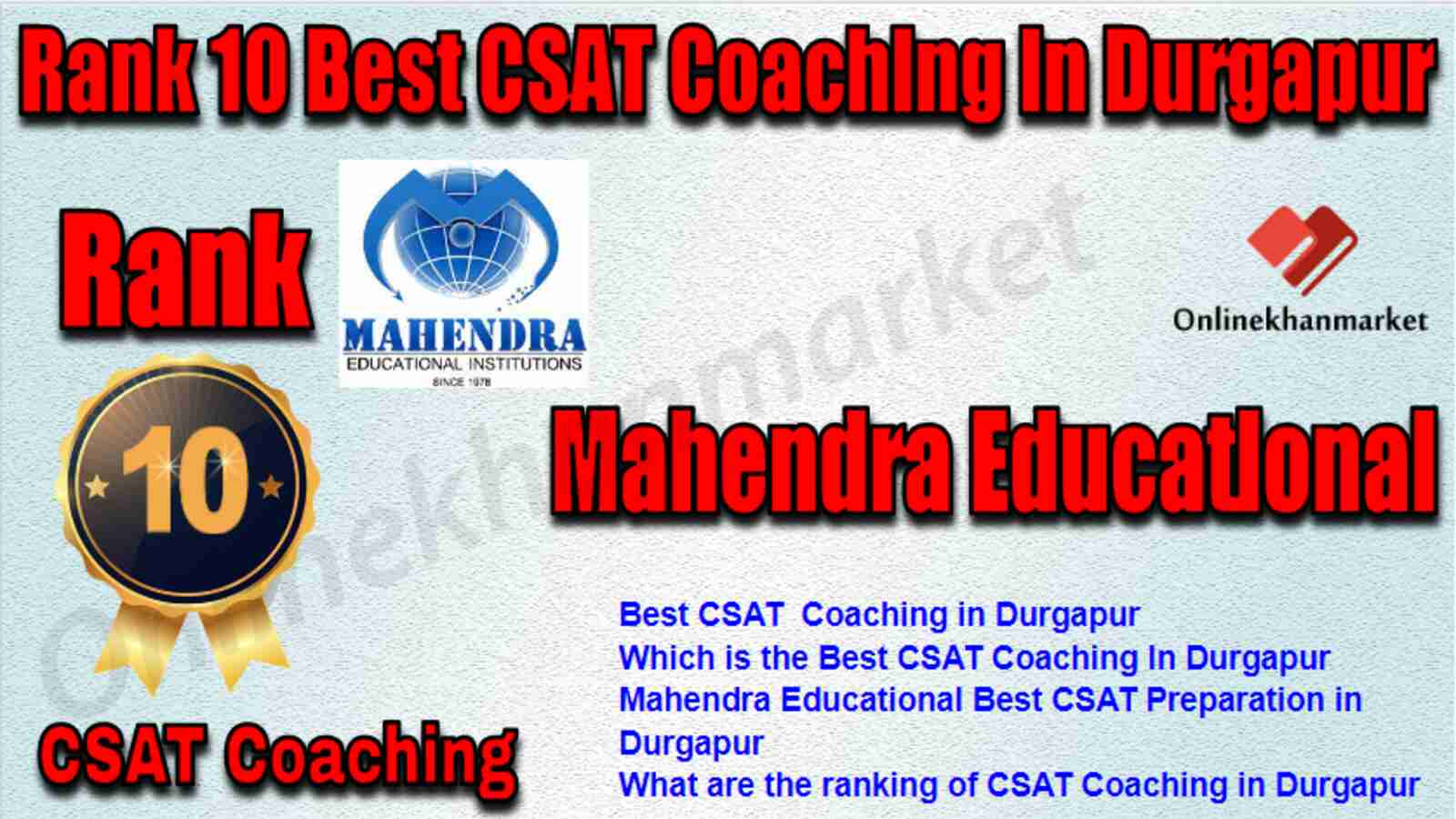 Rank 10 Best CSAT Coaching in Durgapur