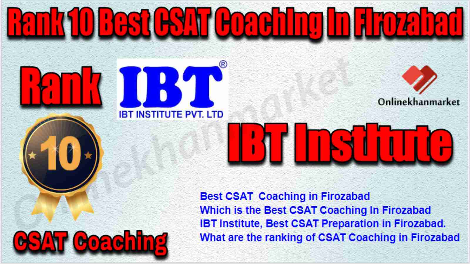 Rank 10 Best CSAT Coaching in Firozabad