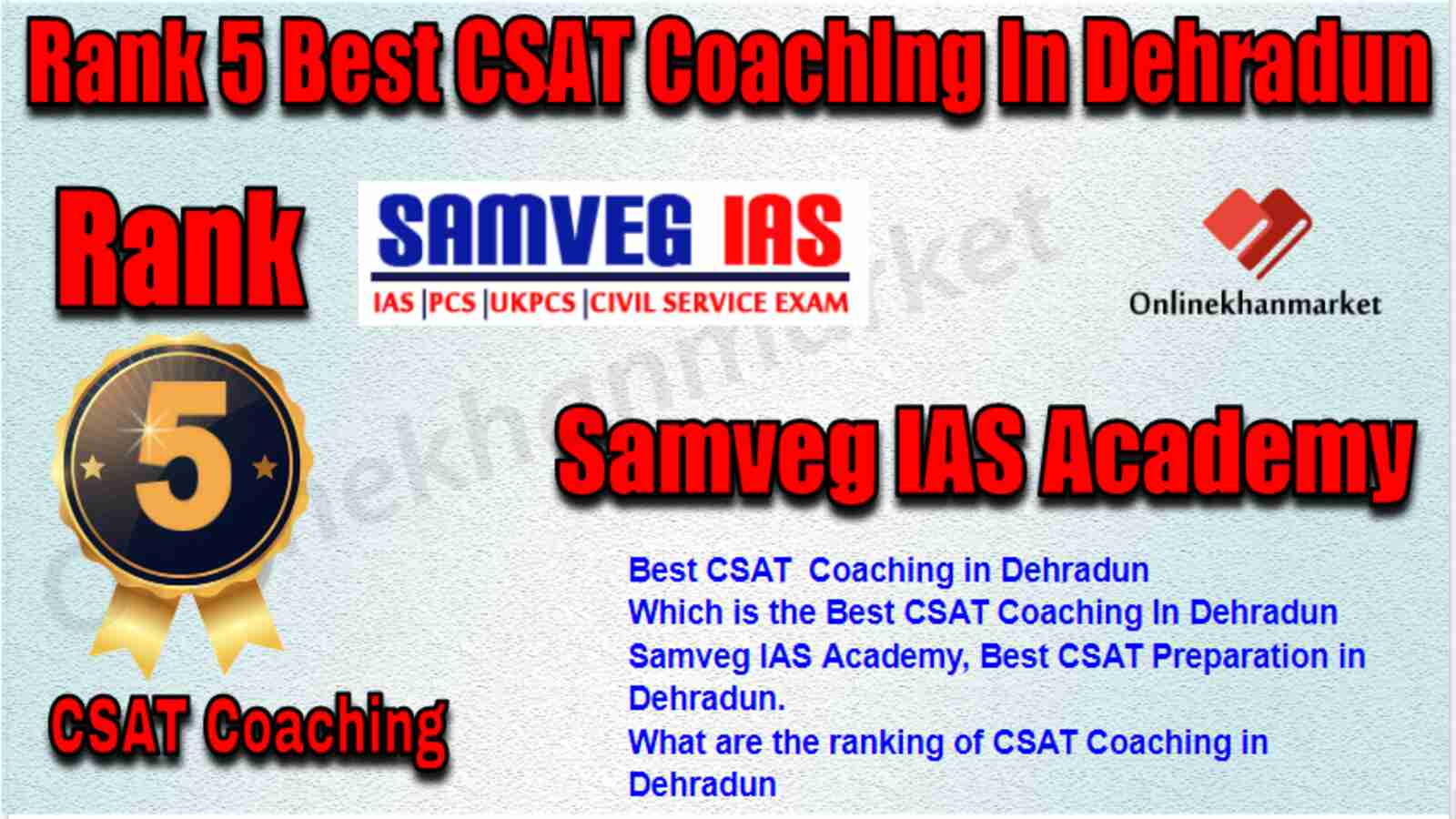 Rank 5 Best CSAT Coaching in Dehradun