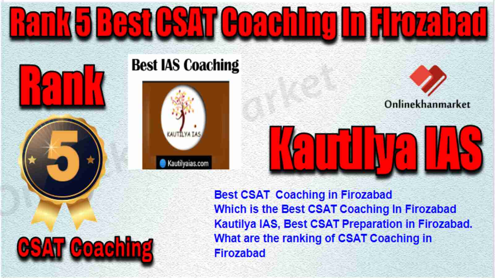 Rank 5 Best CSAT Coaching in Firozabad