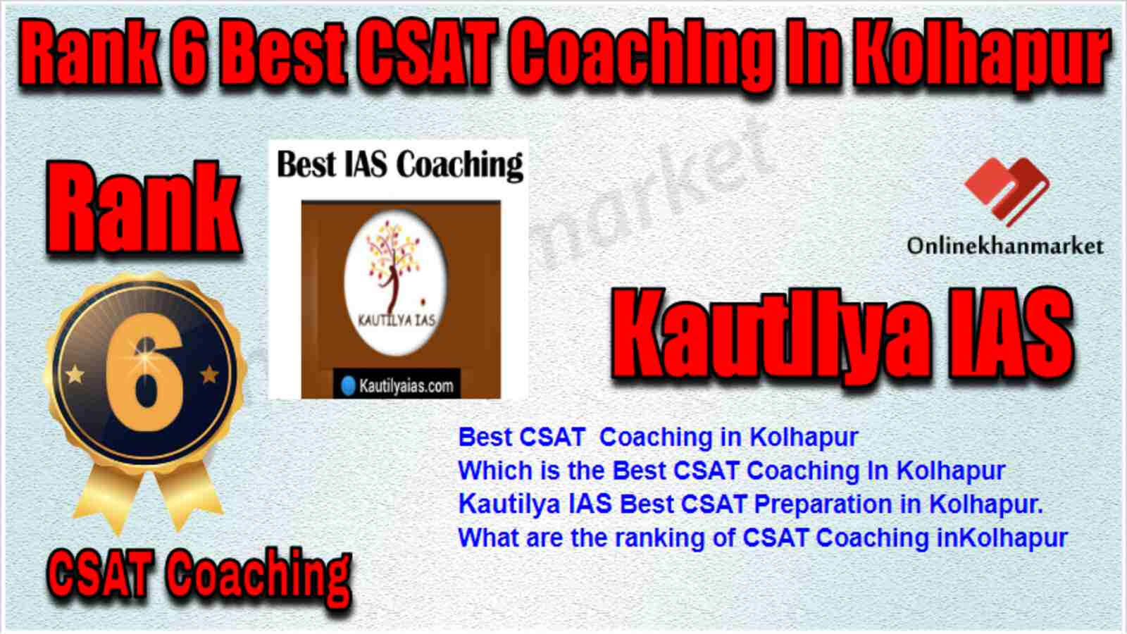 Rank 6 Best CSAT Coaching in Kolhapur