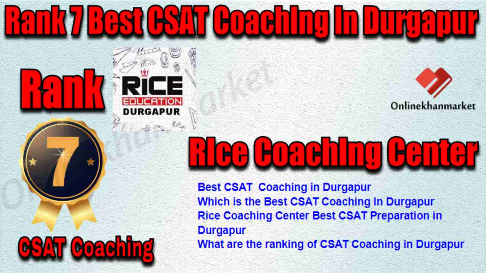 Rank 7 Best CSAT Coaching in Durgapur