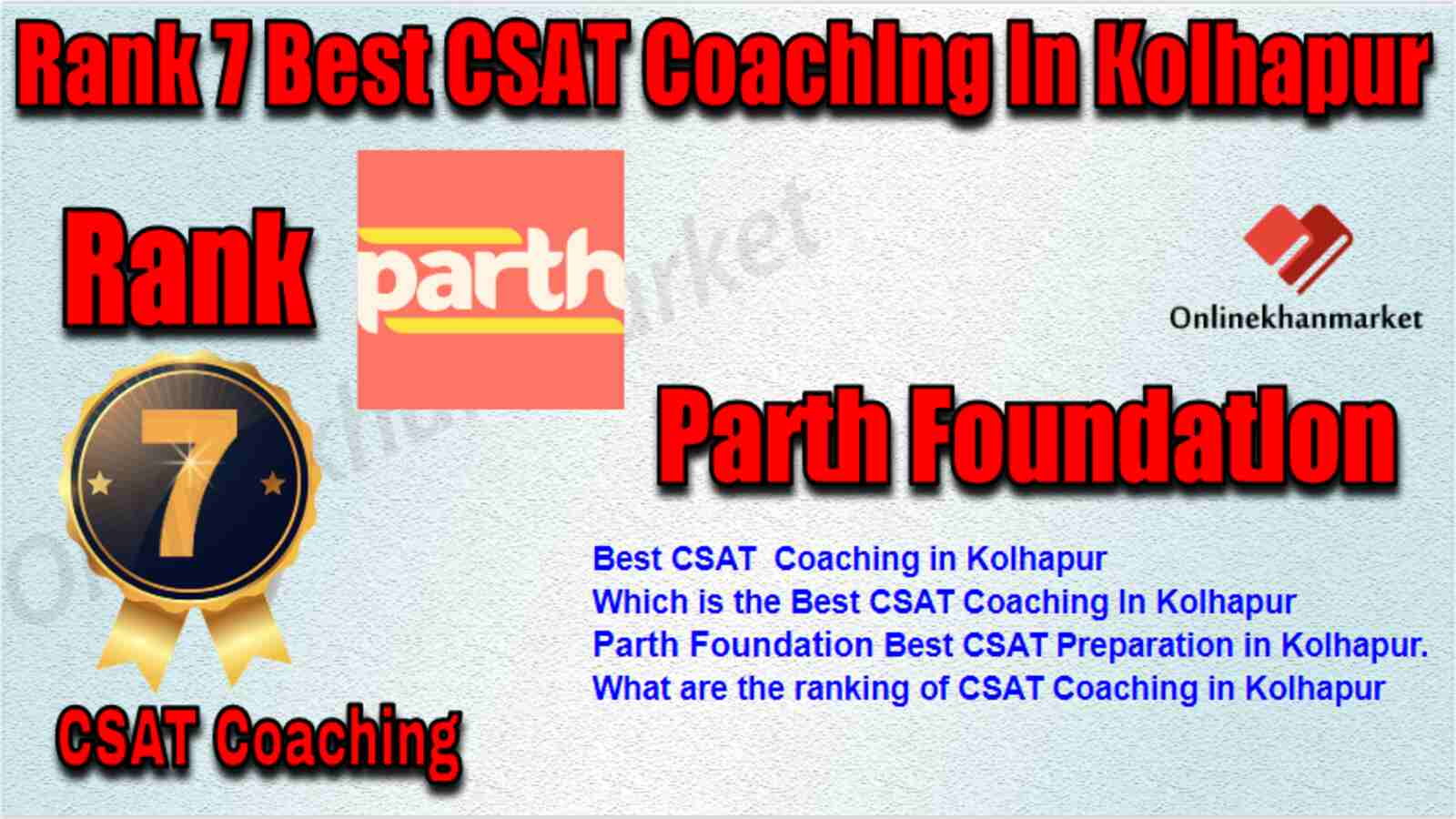 Rank 7 Best CSAT Coaching in Kolhapur