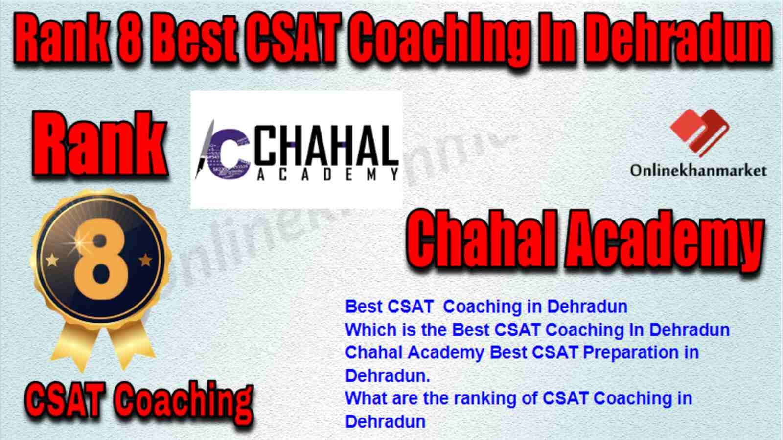 Rank 8 Best CSAT Coaching in Dehradun