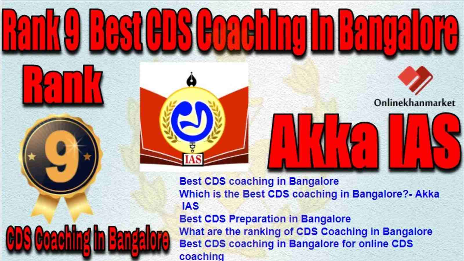 Rank 9 Best CDS Coaching in bangalore