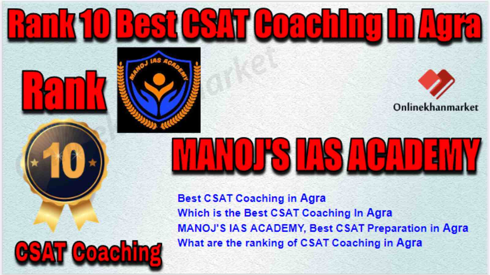 Rank 10 Best CSAT Coaching in Agra