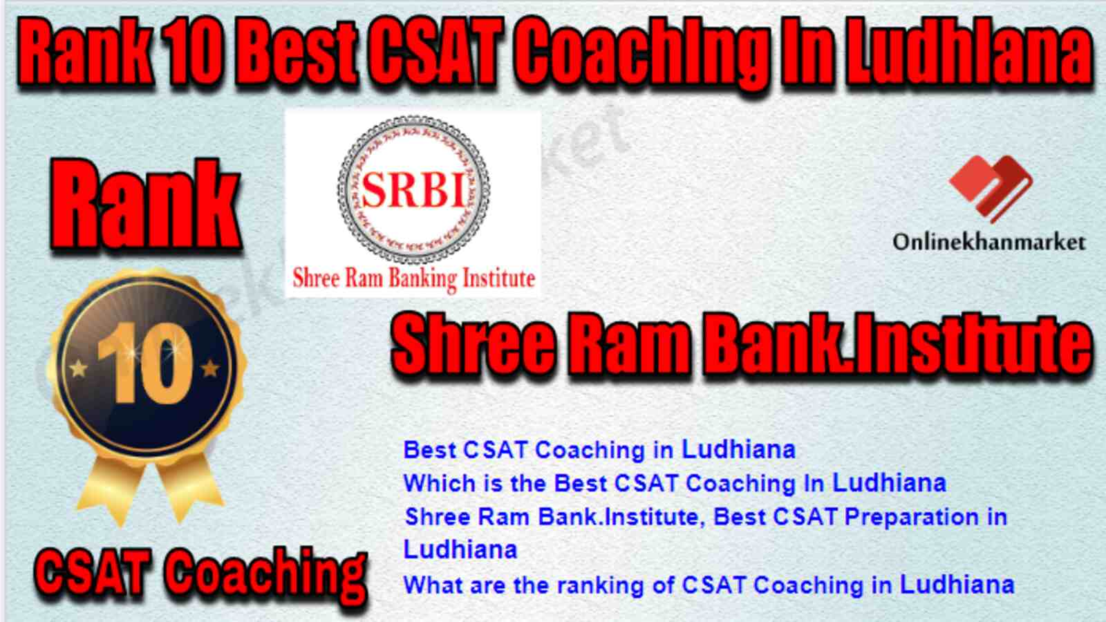 Rank 10 Best CSAT Coaching in Ludhiana