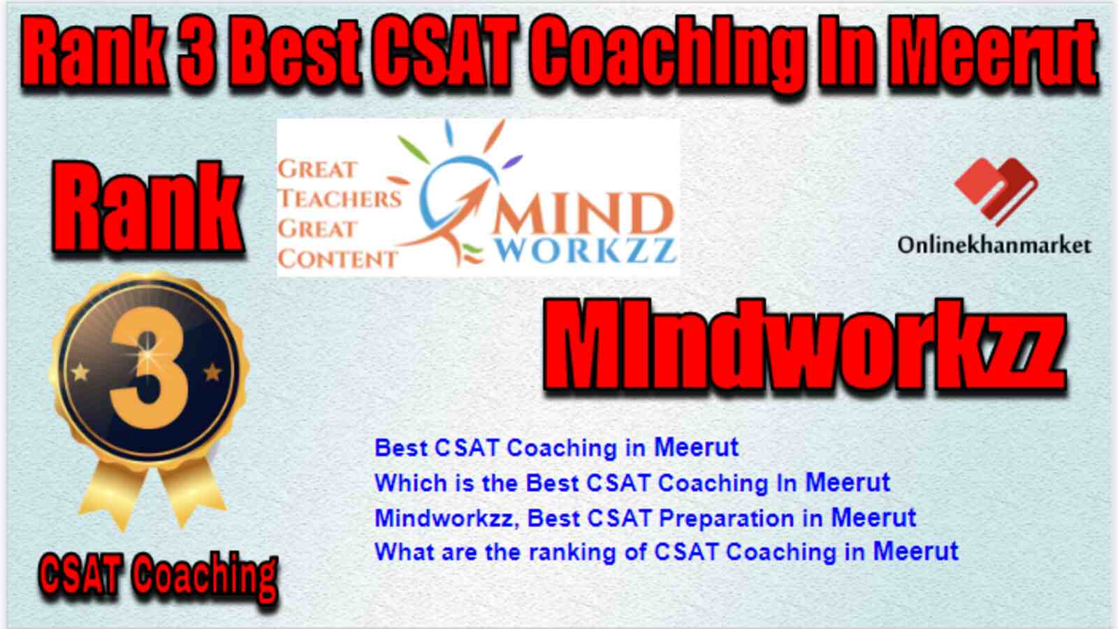 Rank 3 Best CSAT Coaching in Meerut