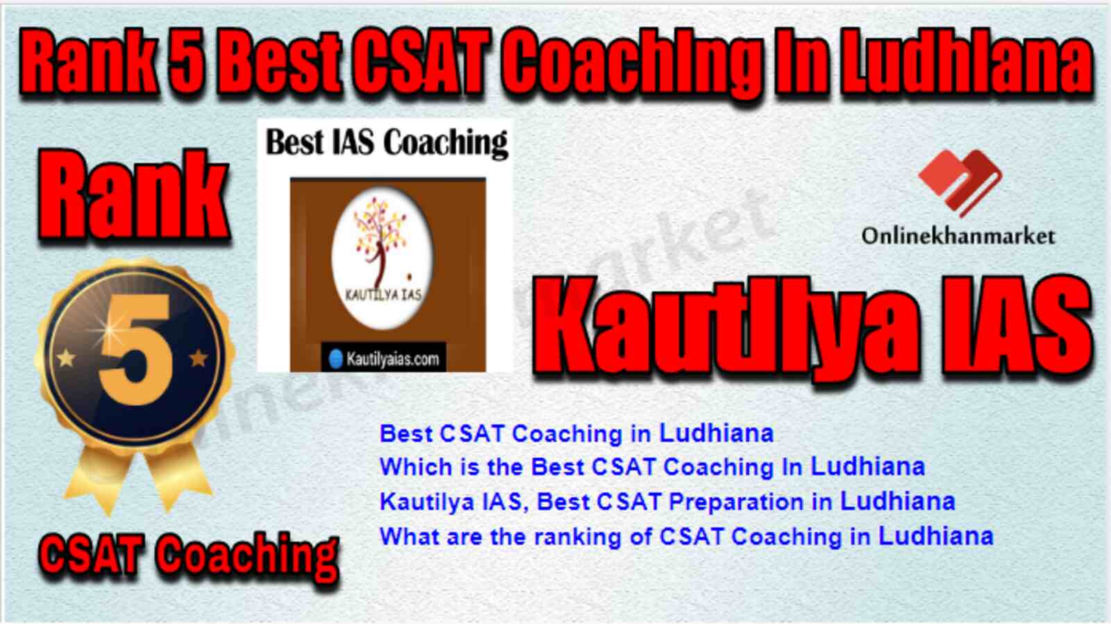 Rank 5 Best CSAT Coaching in Ludhiana